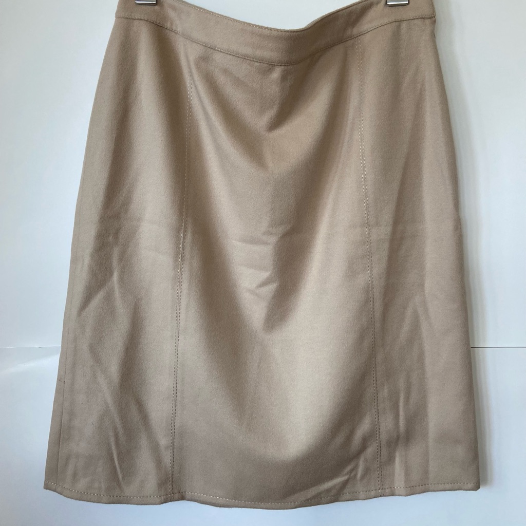 Blumarine Beige Wool/Cashmere Pencil Skirt